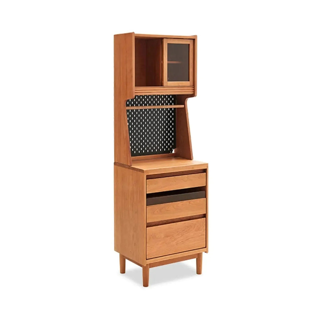Scandinavian wood cabinet cherry retro detail 9.