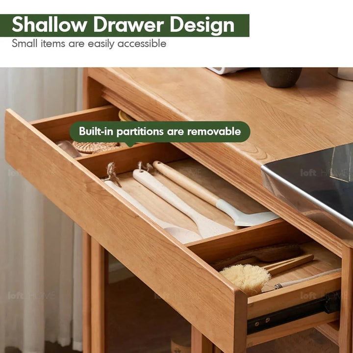 Scandinavian wood cabinet cherry retro conceptual design.