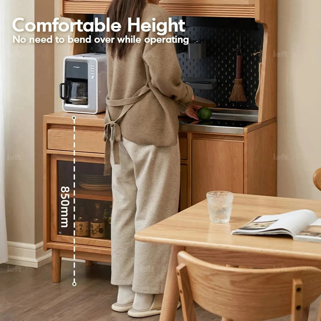 Scandinavian Wood Cabinet CHERRY RETRO