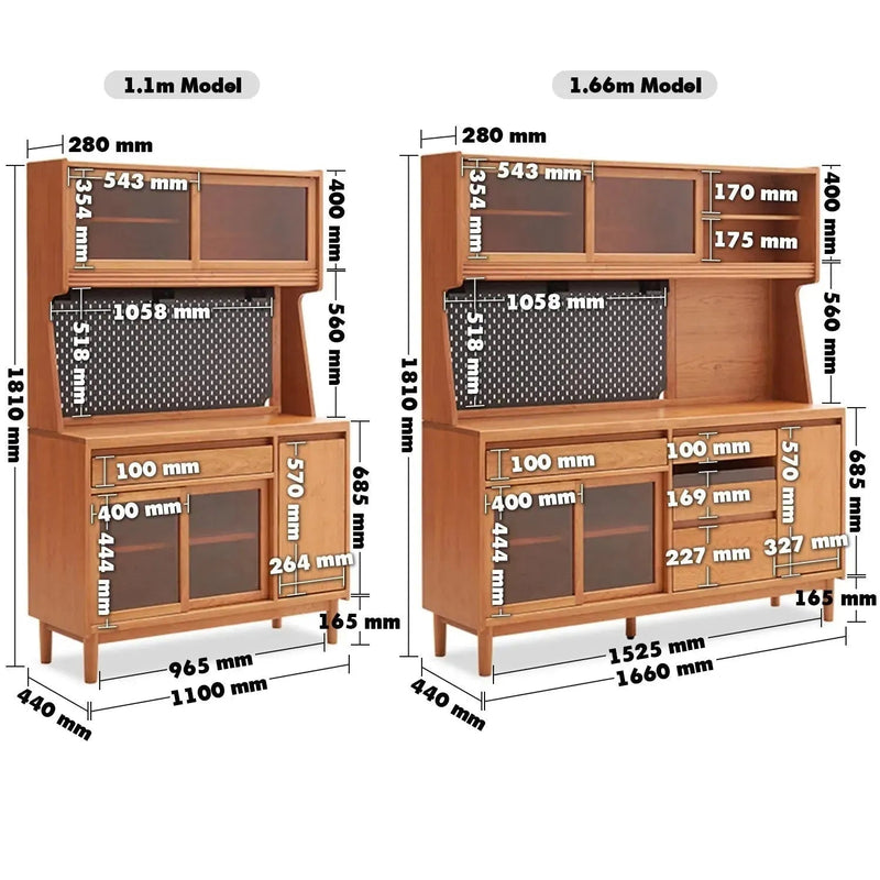 Scandinavian wood cabinet cherry retro color swatches.