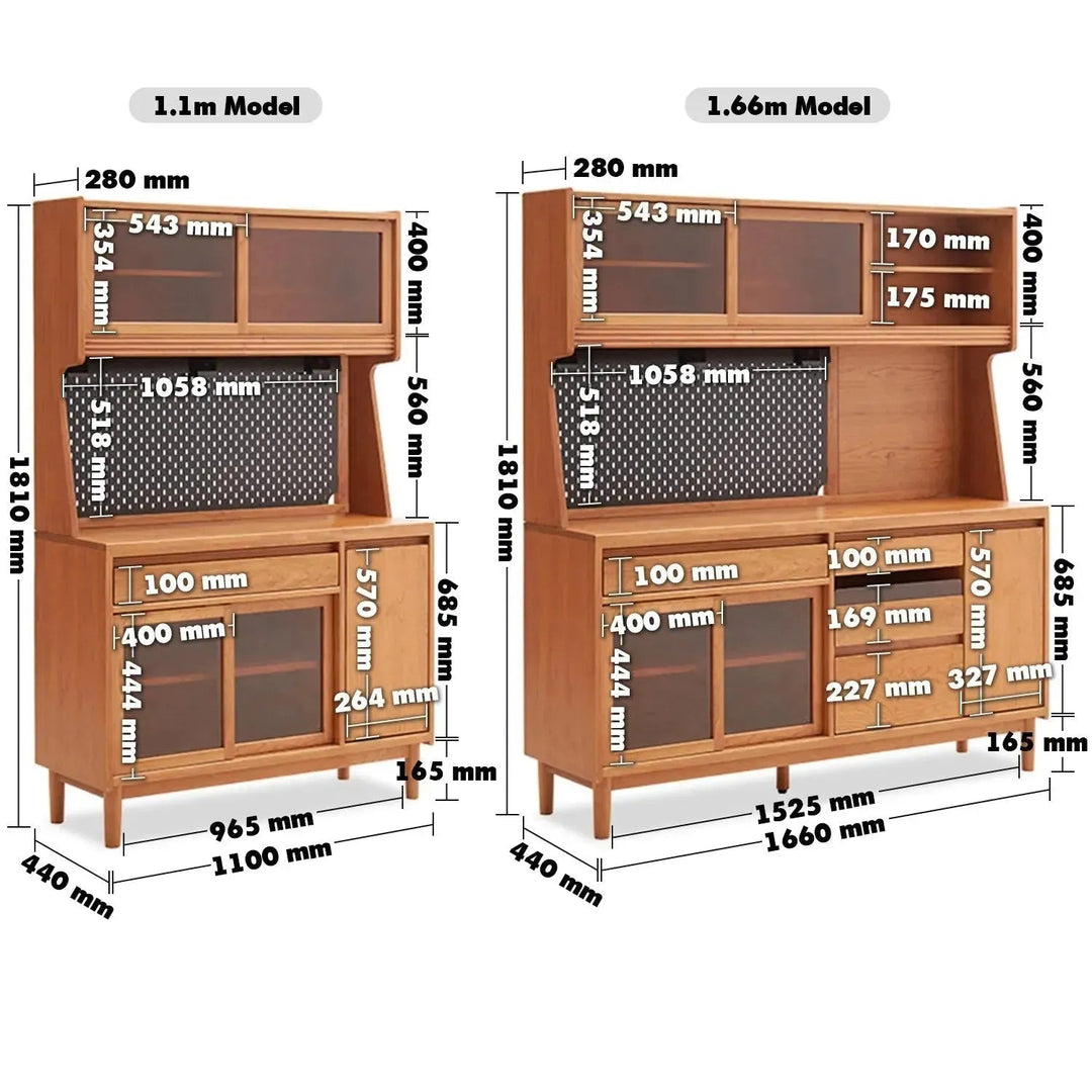 Scandinavian wood cabinet cherry retro color swatches.