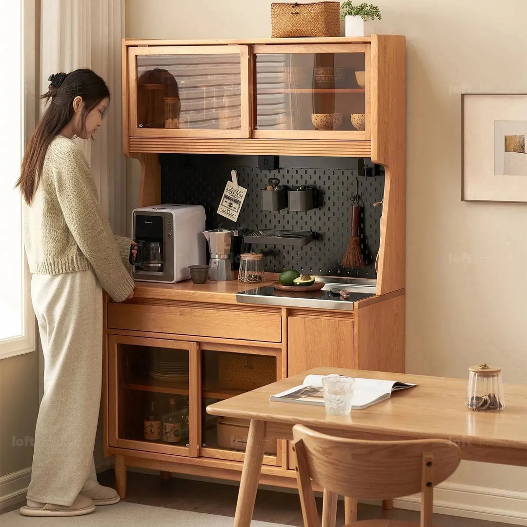 Scandinavian Wood Cabinet CHERRY RETRO