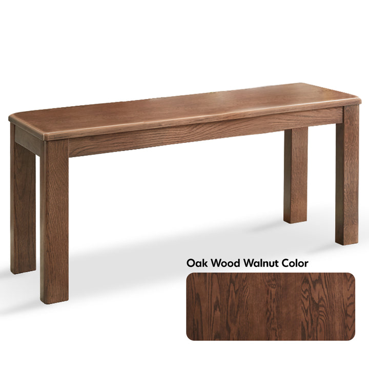Scandinavian wood dining bench axel layered structure.