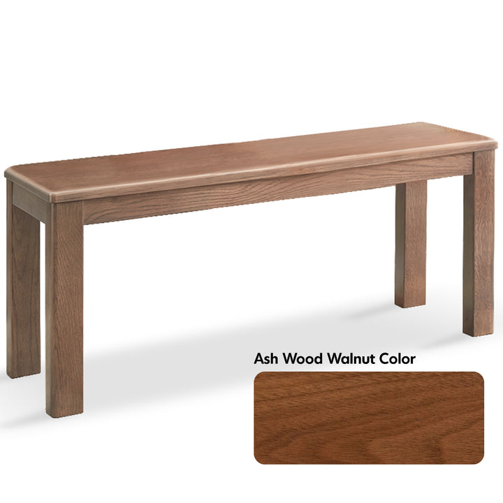 Scandinavian wood dining bench axel detail 8.