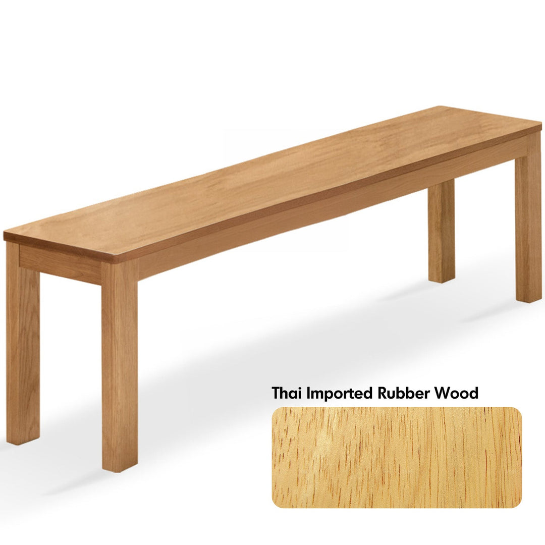 Scandinavian Wood Dining Bench BRICO