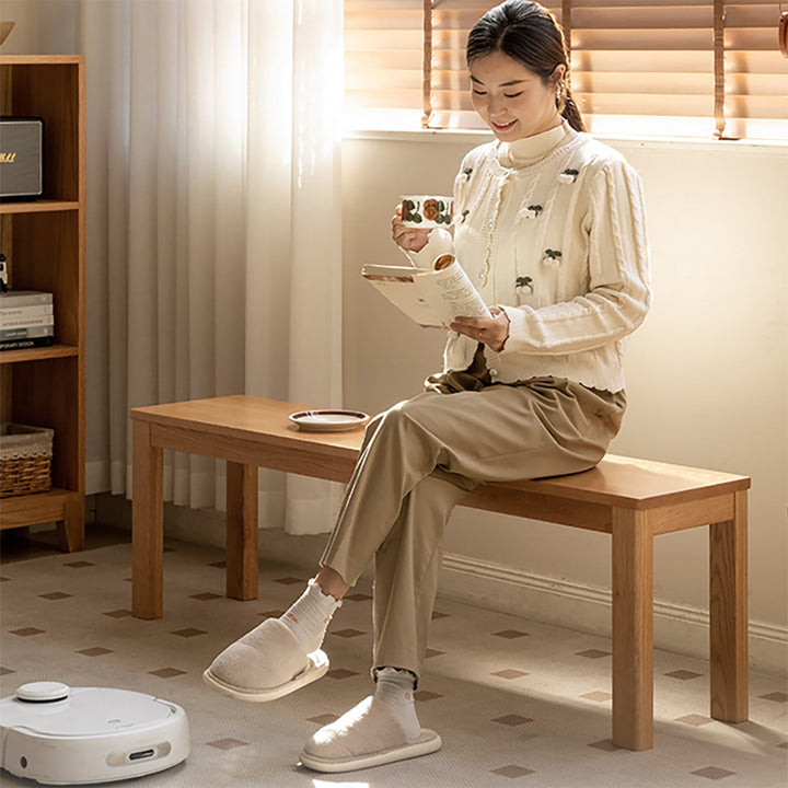 Scandinavian Wood Dining Bench BRICO