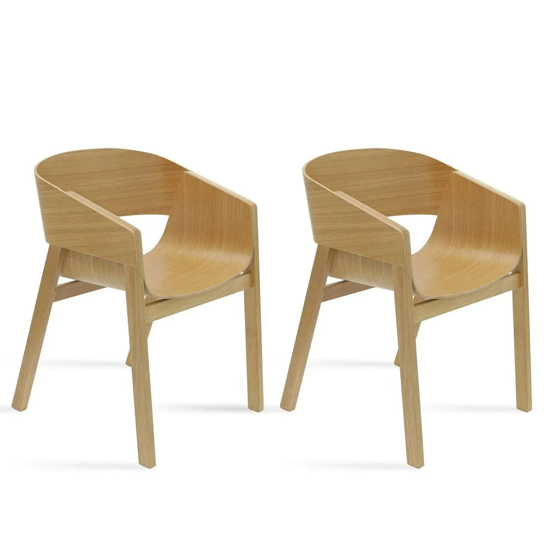 Scandinavian Wood Dining Chair 2pcs Set FLAIR
