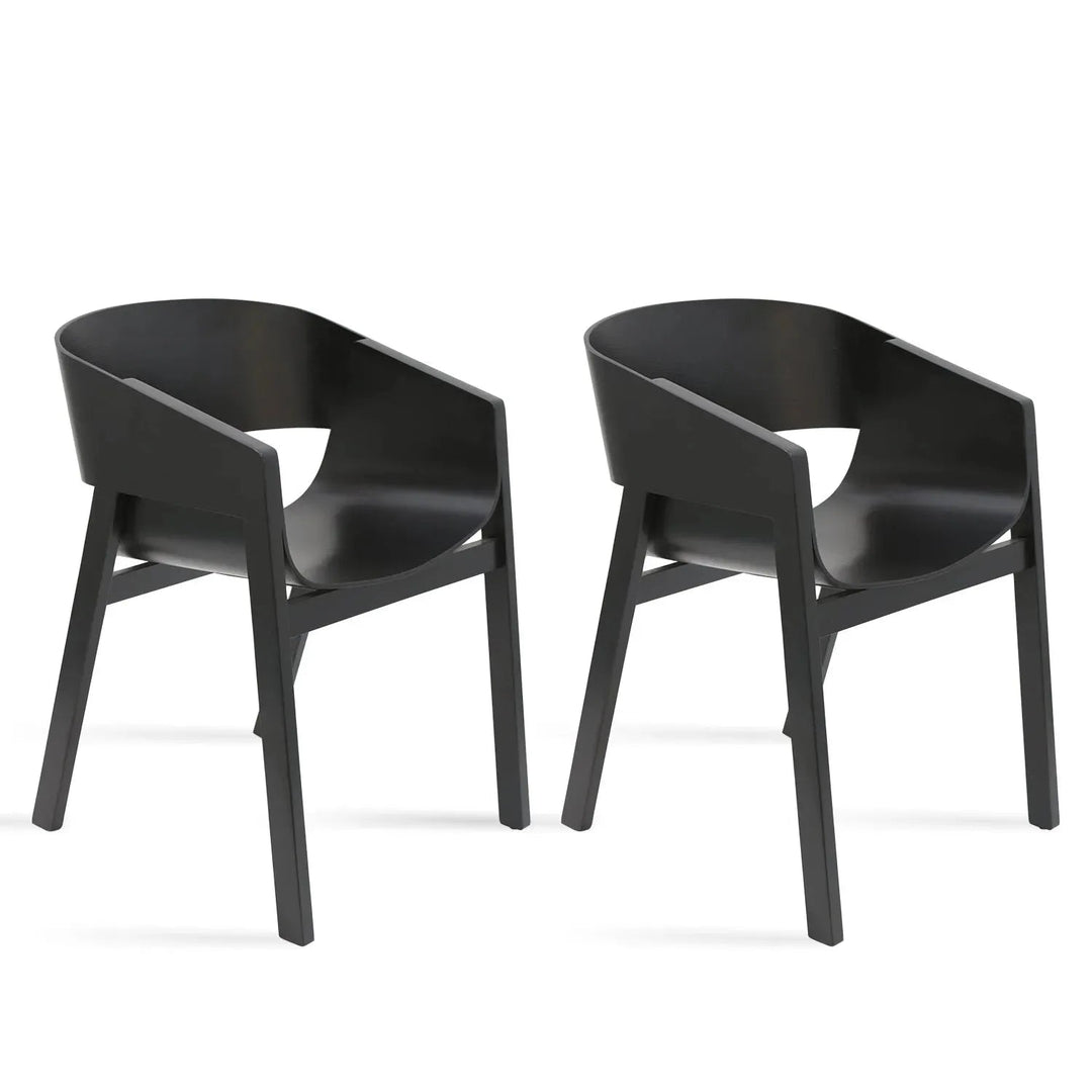Scandinavian Wood Dining Chair 2pcs Set FLAIR