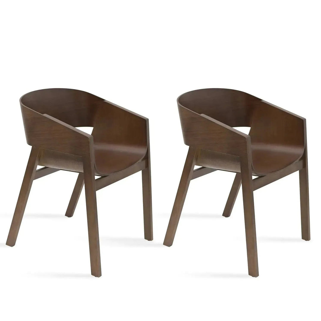 Scandinavian Wood Dining Chair 2pcs Set FLAIR