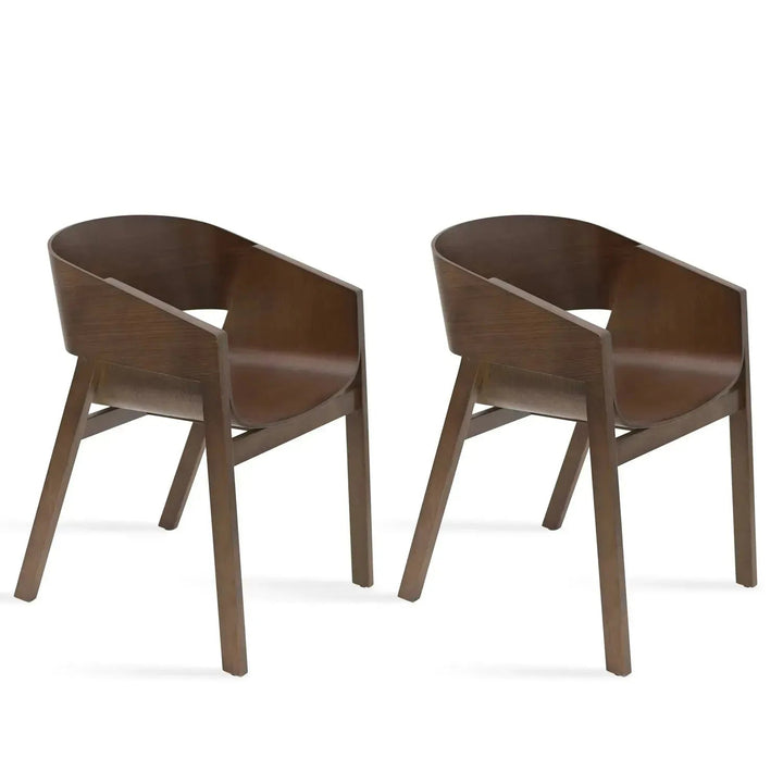 Scandinavian Wood Dining Chair 2pcs Set FLAIR