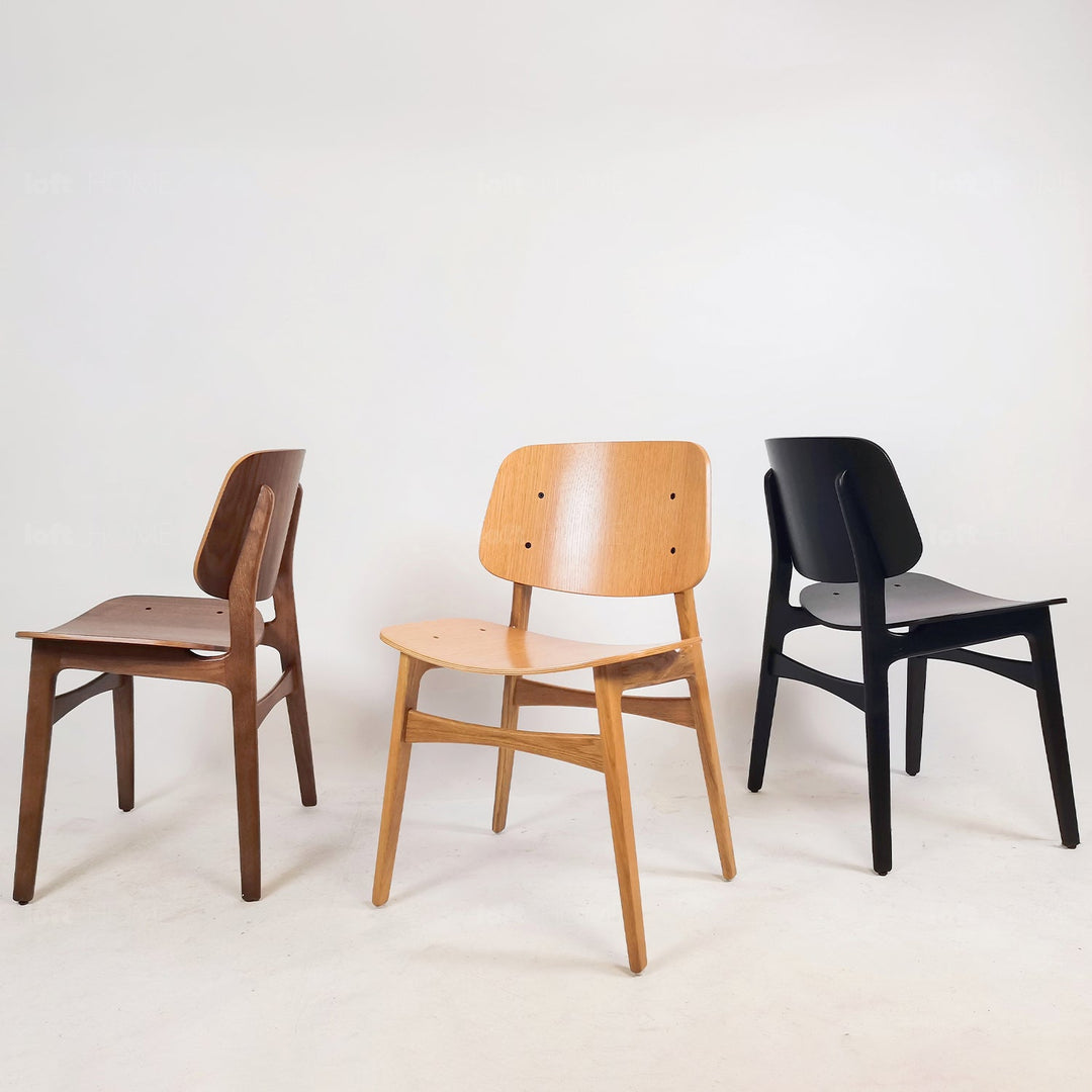 Scandinavian Wood Dining Chair 2pcs Set HORIZON