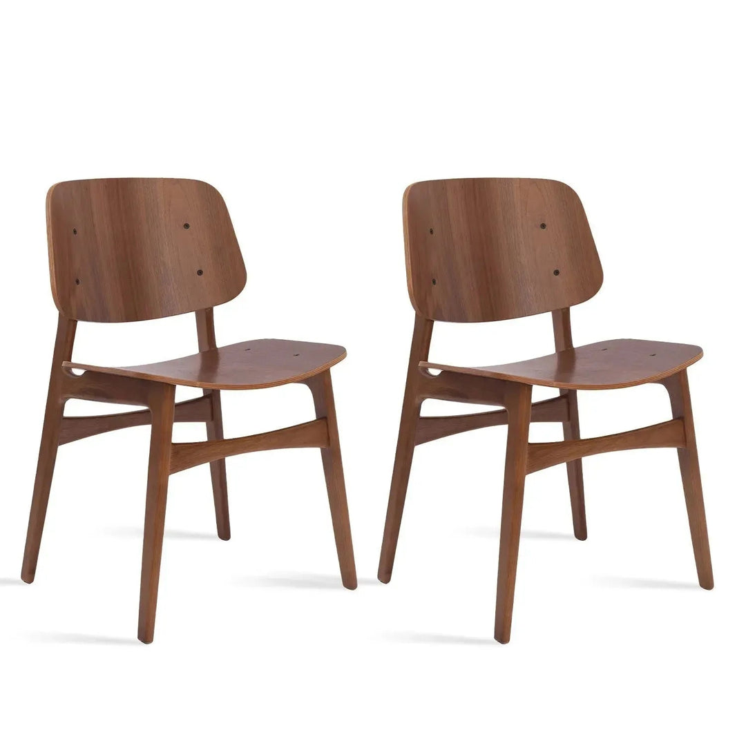 Scandinavian Wood Dining Chair 2pcs Set HORIZON