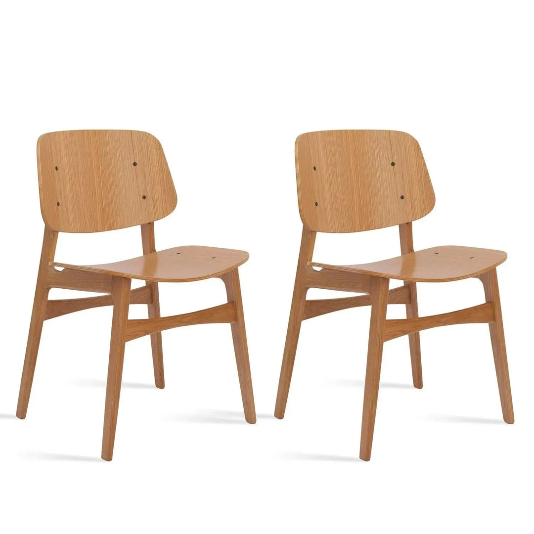 Scandinavian Wood Dining Chair 2pcs Set HORIZON