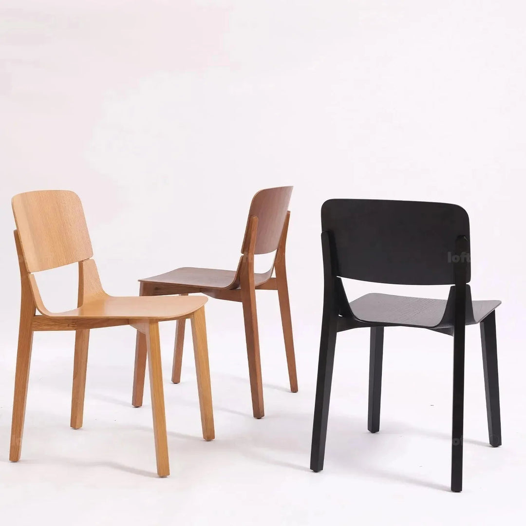 Scandinavian Wood Dining Chair 2pcs Set KISMET