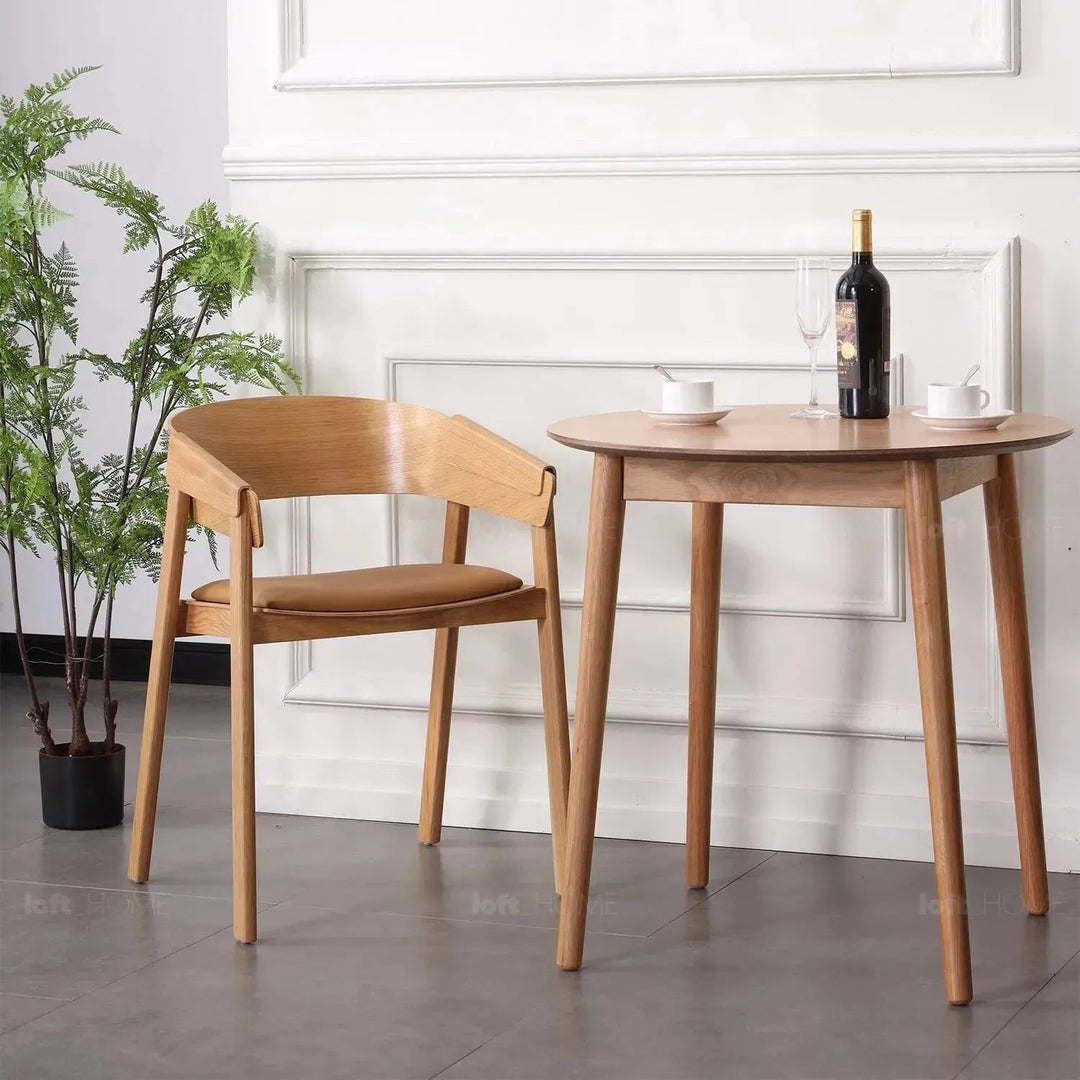 Scandinavian Wood Dining Chair 2pcs Set LOOM