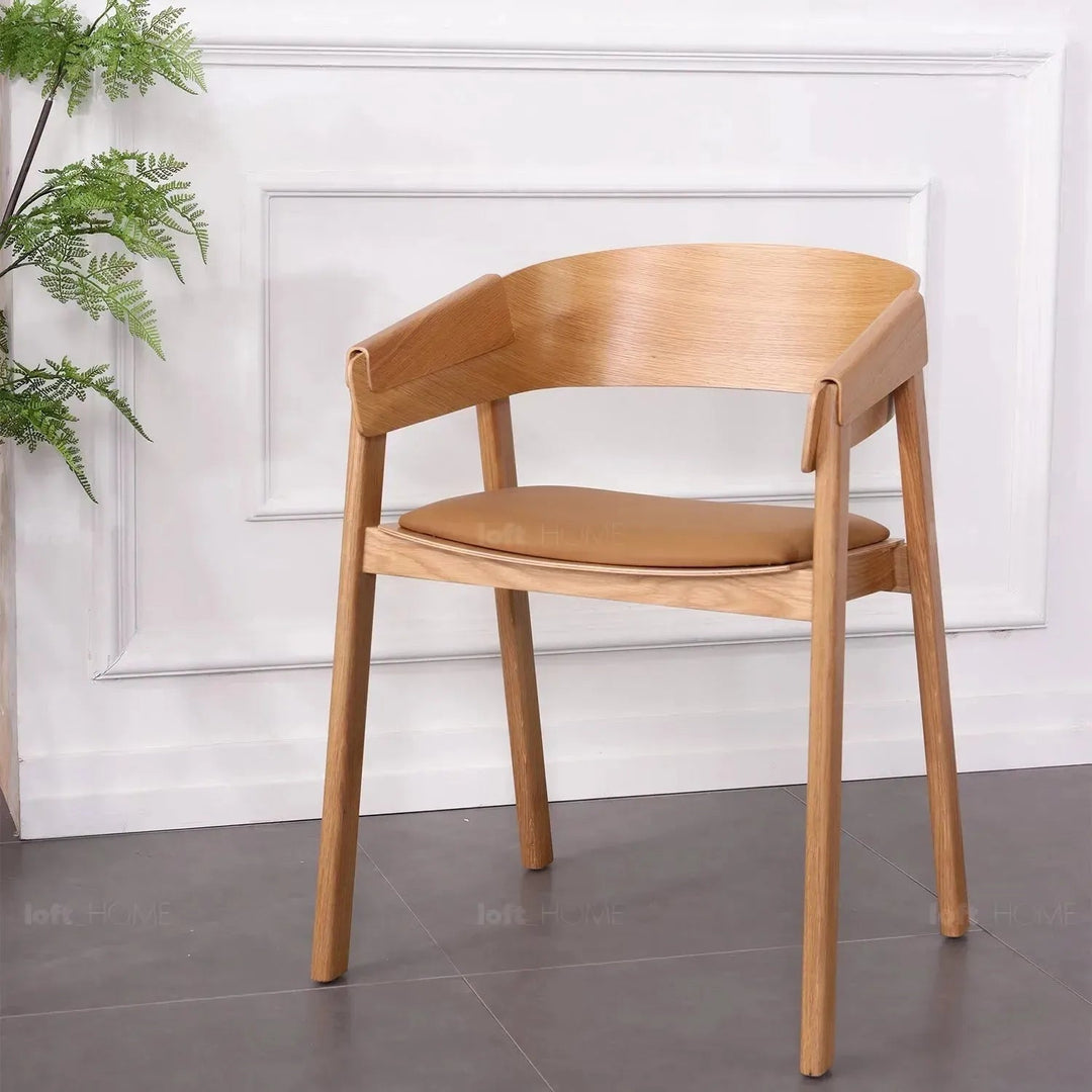 Scandinavian Wood Dining Chair 2pcs Set LOOM