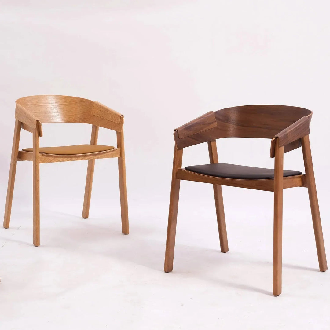 Scandinavian Wood Dining Chair 2pcs Set LOOM
