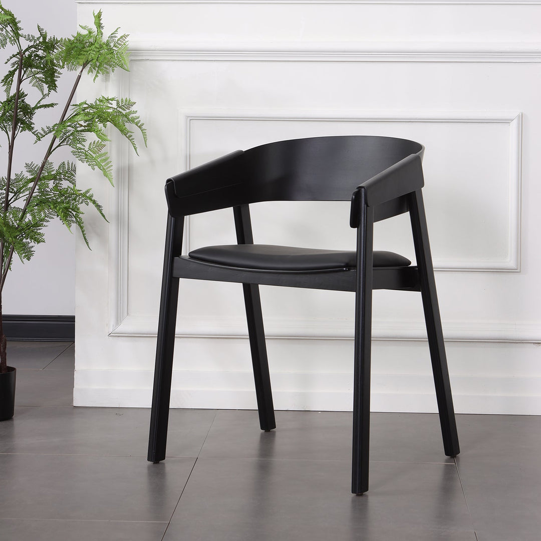 Scandinavian Wood Dining Chair 2pcs Set LOOM