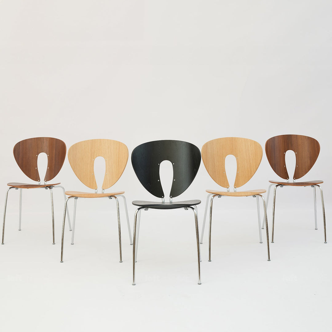 Contemporary Wood Dining Chair 2pcs Set ORBIT