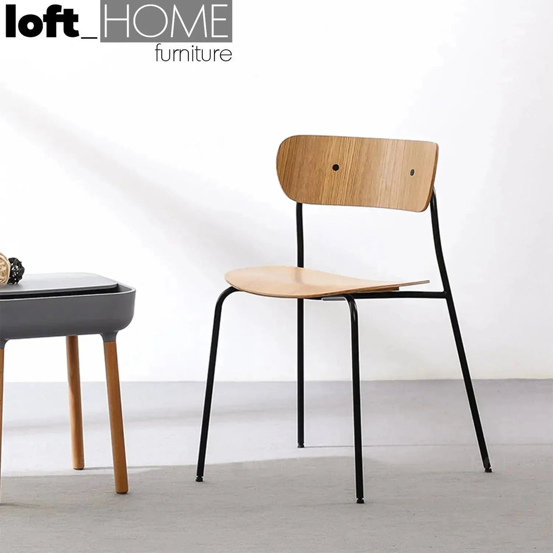 Industrial Wood Dining Chair PAVILION AV1