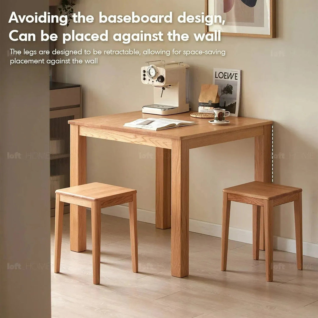 Scandinavian Wood Dining Table OAK SQUARE