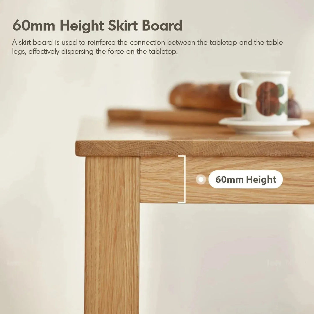 Scandinavian Wood Dining Table OAK SQUARE