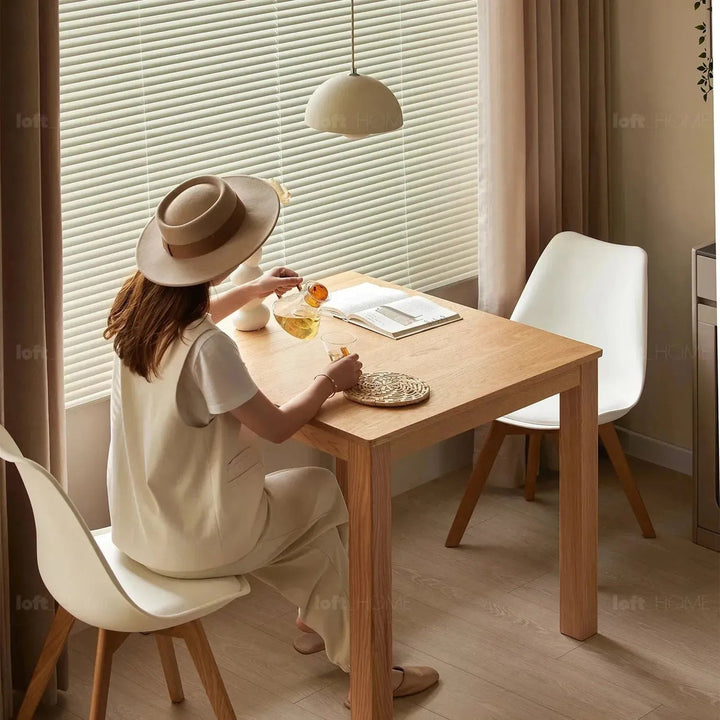 Scandinavian Wood Dining Table OAK SQUARE