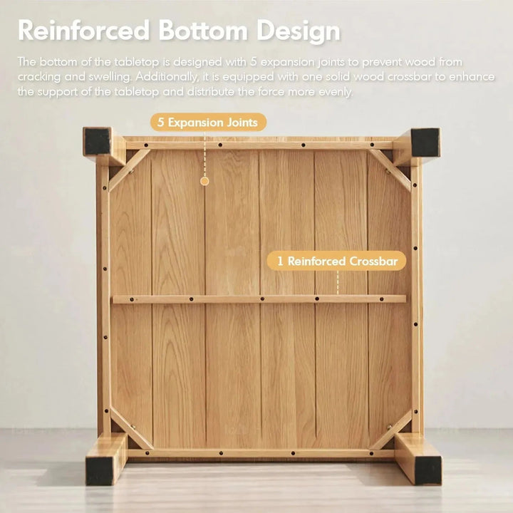 Scandinavian Wood Dining Table OAK SQUARE