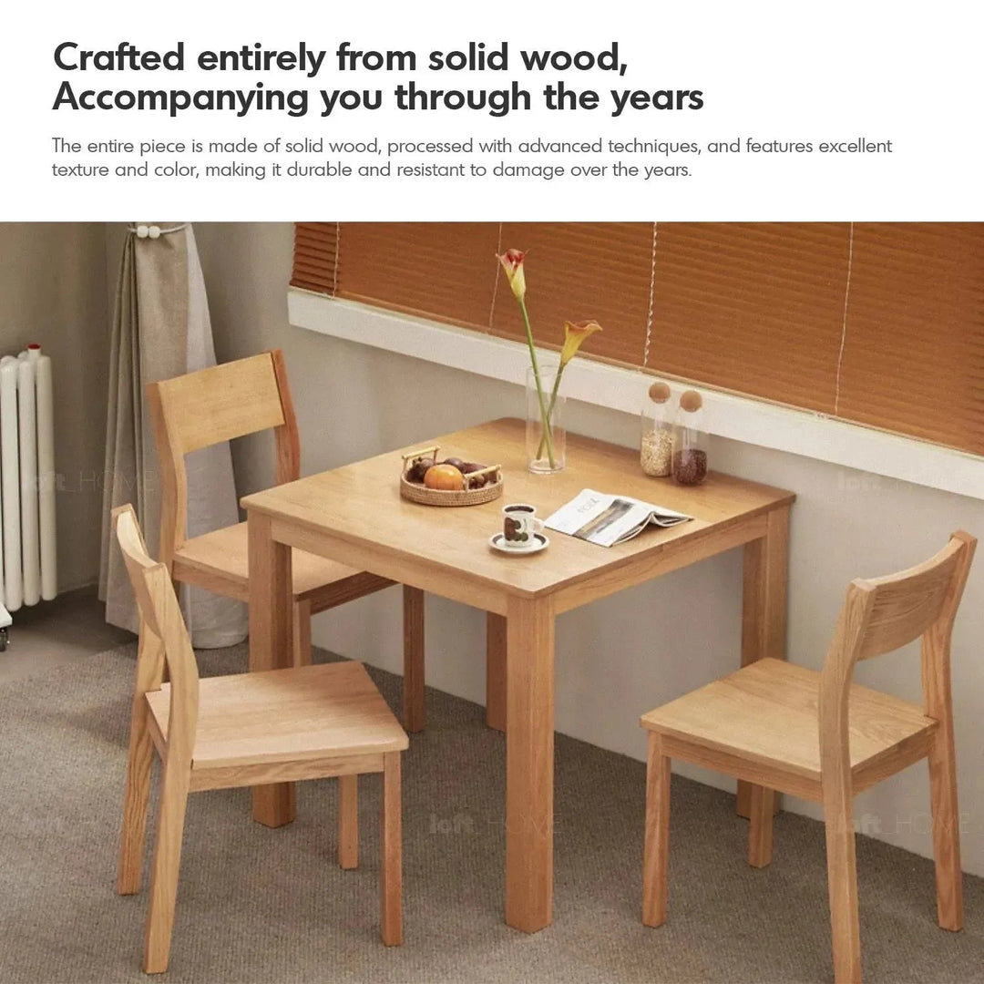 Scandinavian Wood Dining Table OAK SQUARE