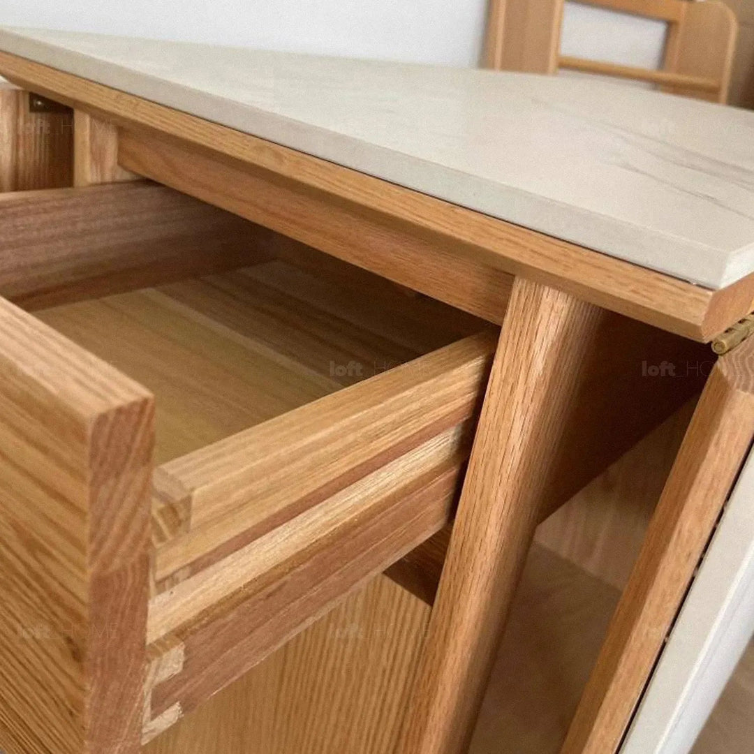 Scandinavian wood foldable extendable dining table hemu detail 7.