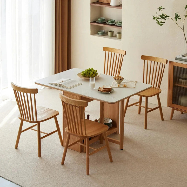 Scandinavian wood foldable extendable dining table hemu detail 2.