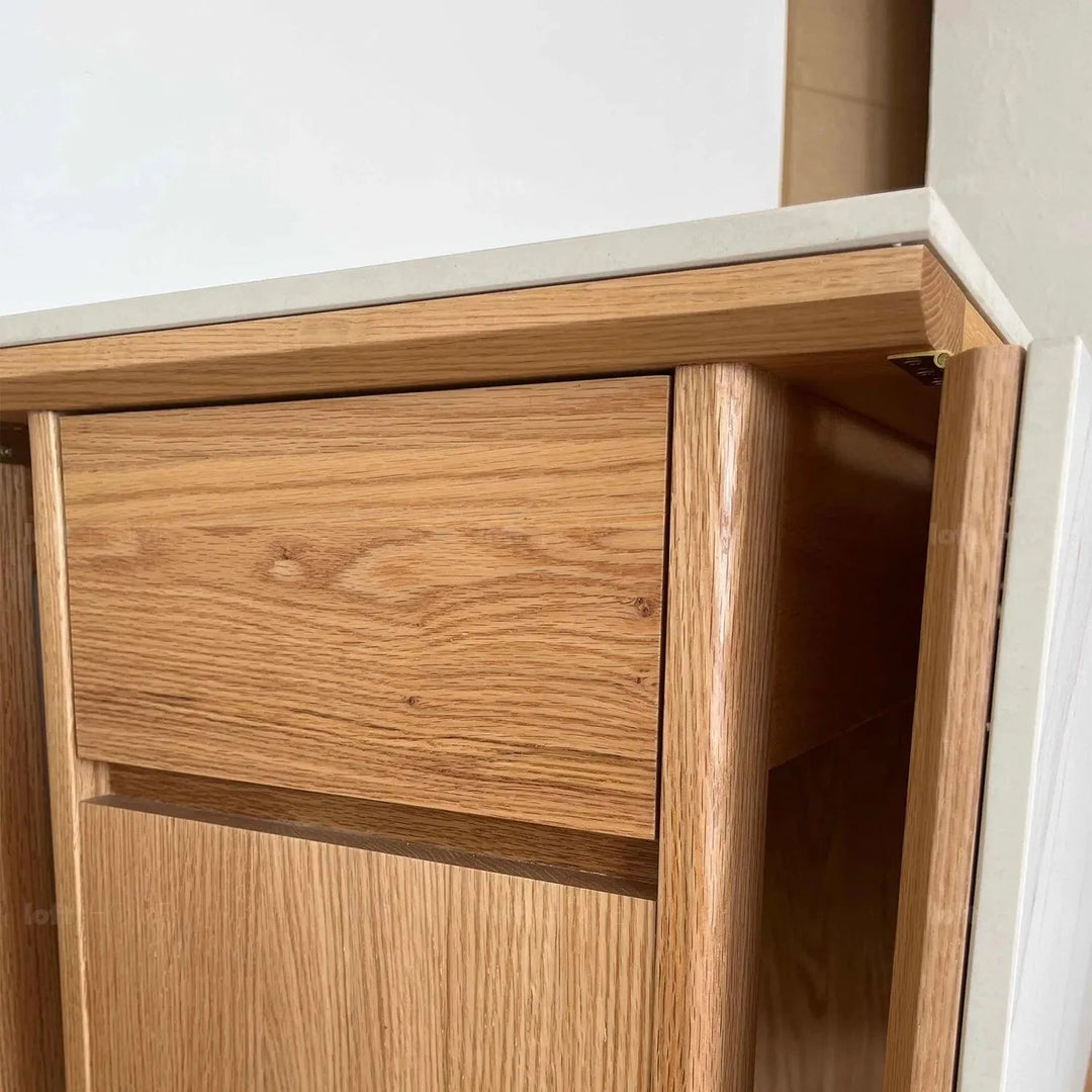 Scandinavian Wood Foldable Extendable Dining Table HEMU