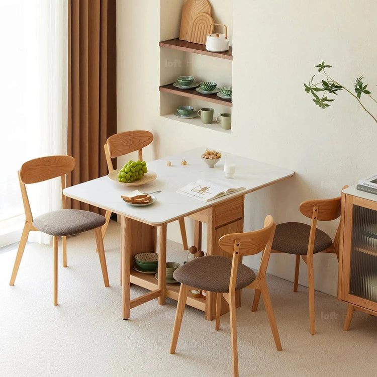 Scandinavian Wood Foldable Extendable Dining Table HEMU Good to Know Preview-1