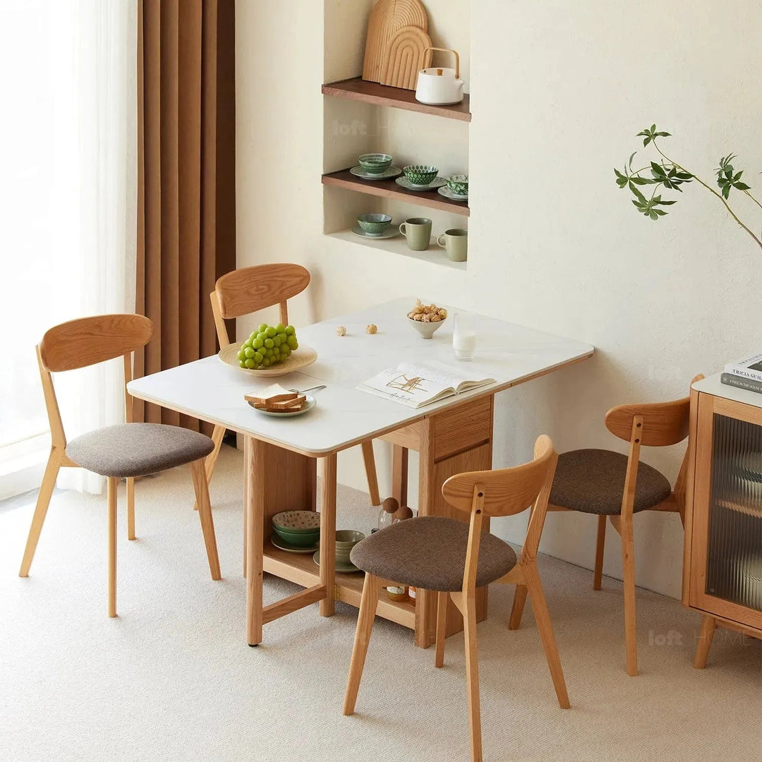 Scandinavian wood foldable extendable dining table hemu detail 3.