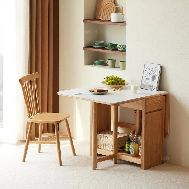 Scandinavian wood foldable extendable dining table hemu detail 6.