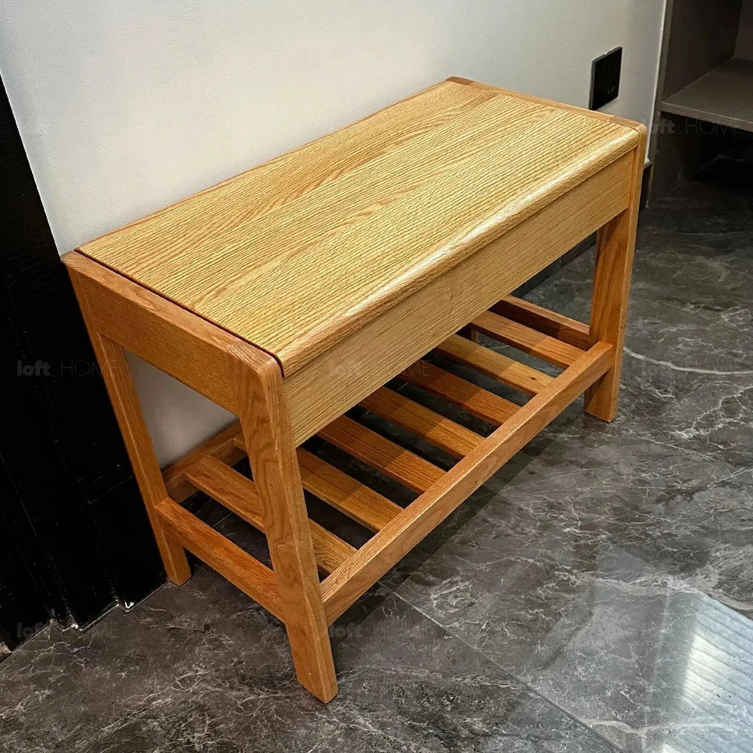 Scandinavian Wood Footstool NORWAY