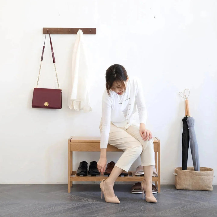 Scandinavian Wood Footstool NORWAY