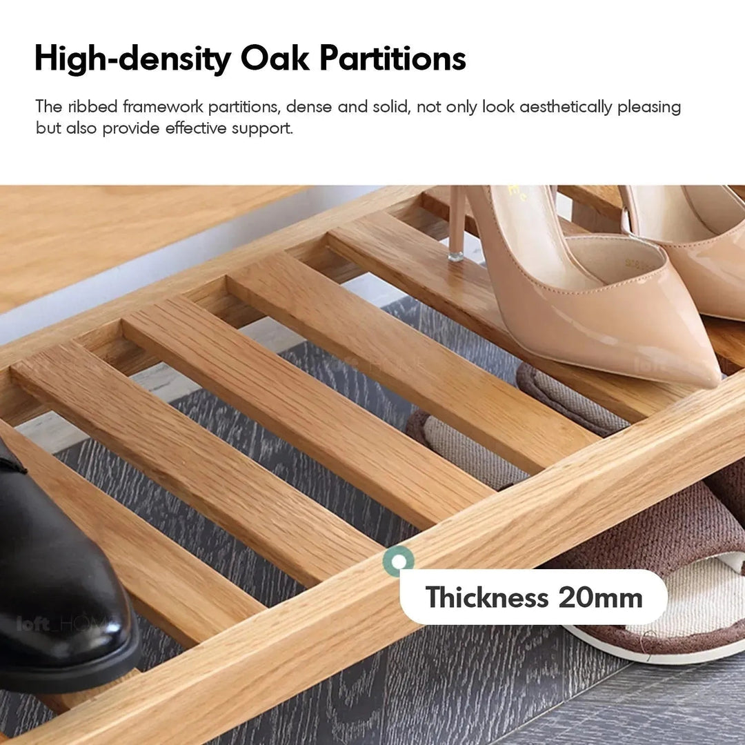 Scandinavian wood footstool norway in details.