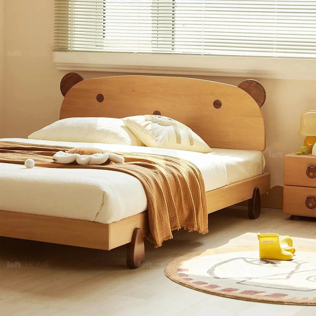 Scandinavian Wood Kids Bed BEAR Color Swatches