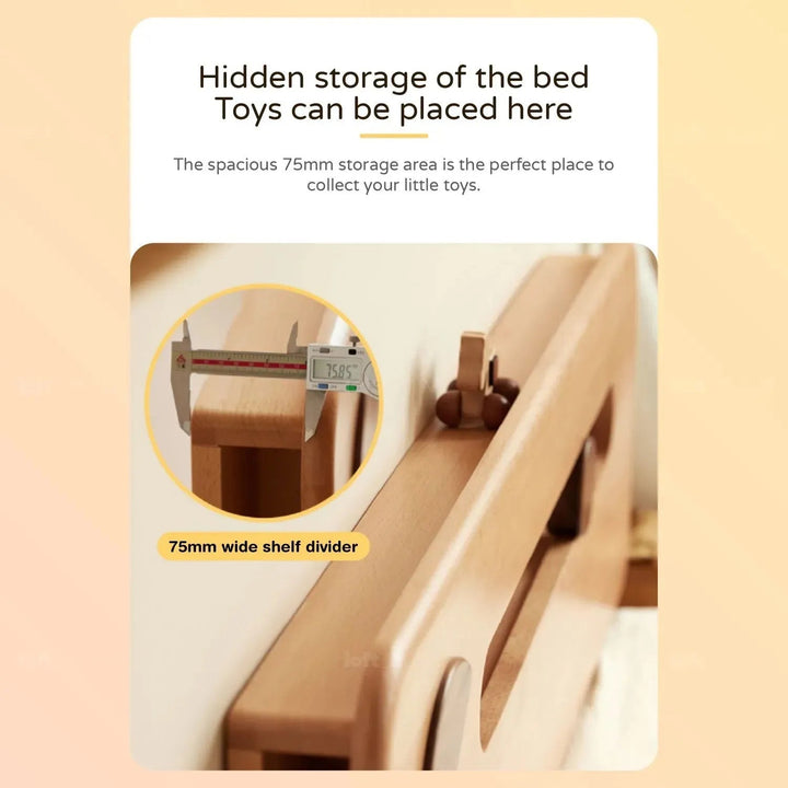 Scandinavian Wood Kids Bed PACMAN