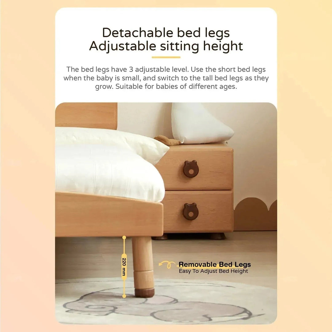 Scandinavian Wood Kids Bed PACMAN