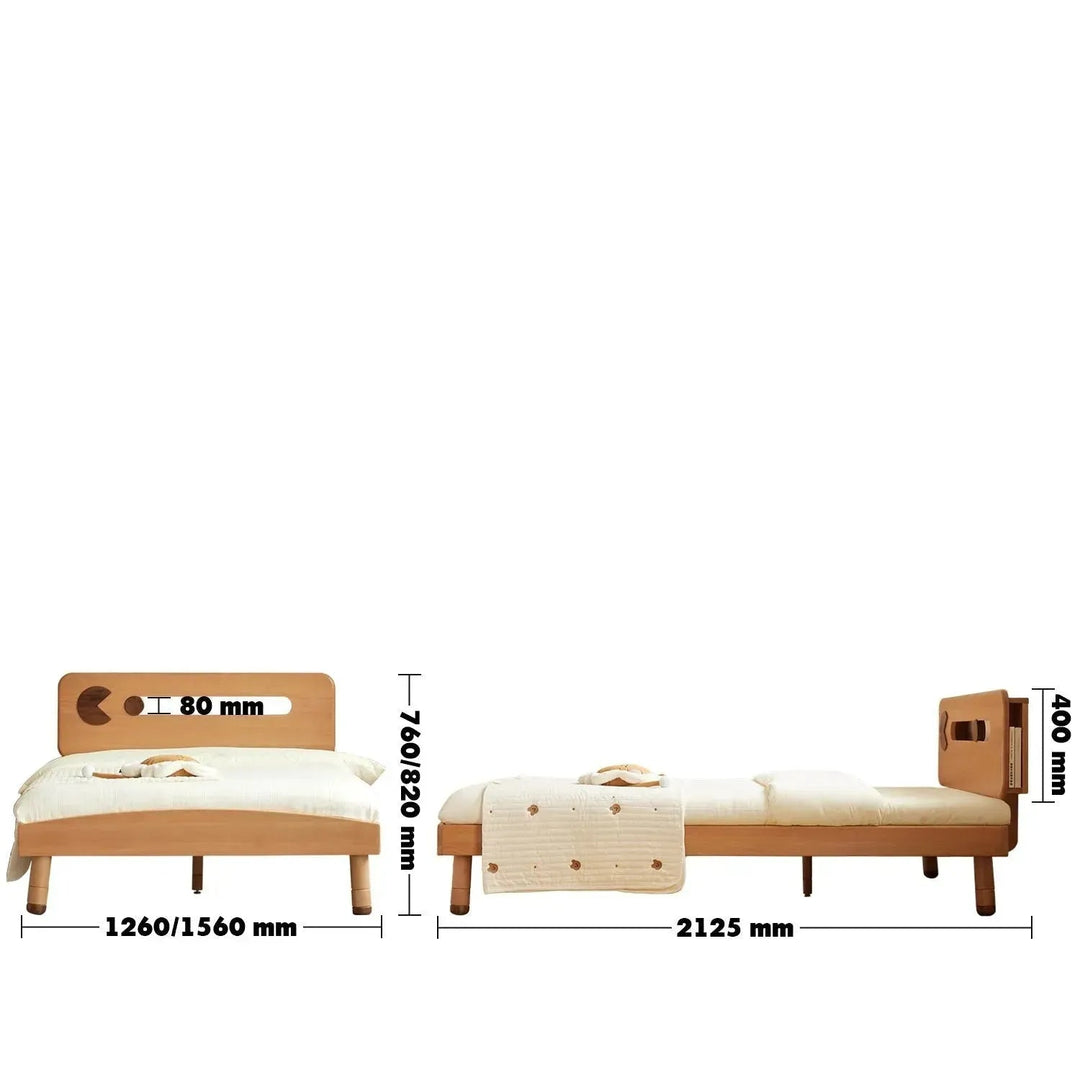Scandinavian Wood Kids Bed PACMAN