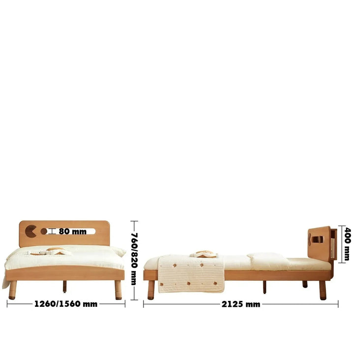 Scandinavian Wood Kids Bed PACMAN