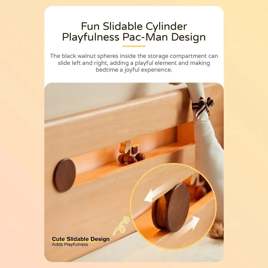 Scandinavian Wood Kids Bed PACMAN