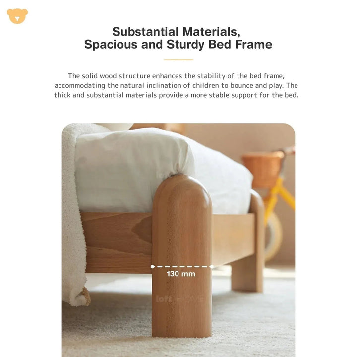Scandinavian Wood Kids Bed TEDDY