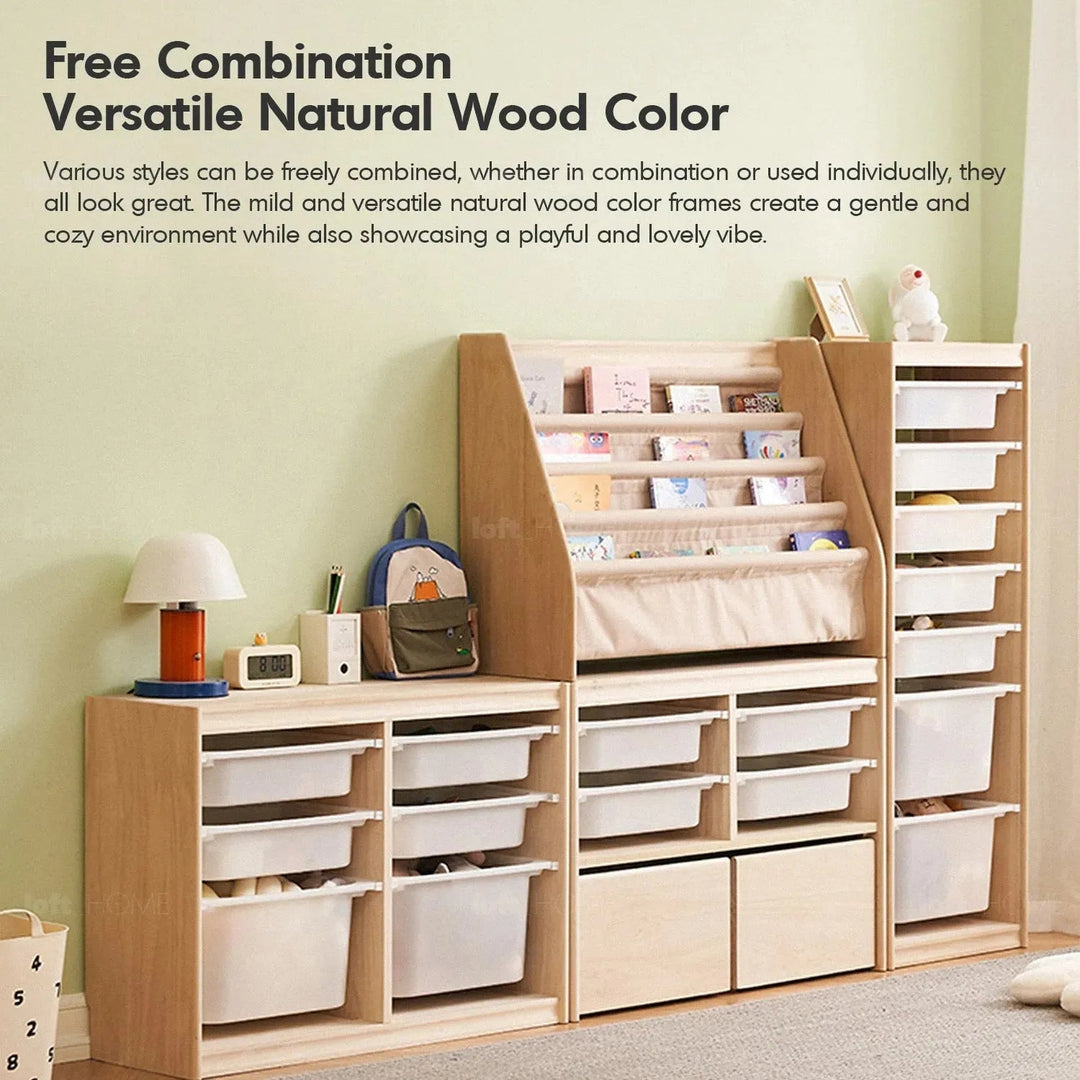 Scandinavian Wood Kids Bookshelf 4 Layers CHARM