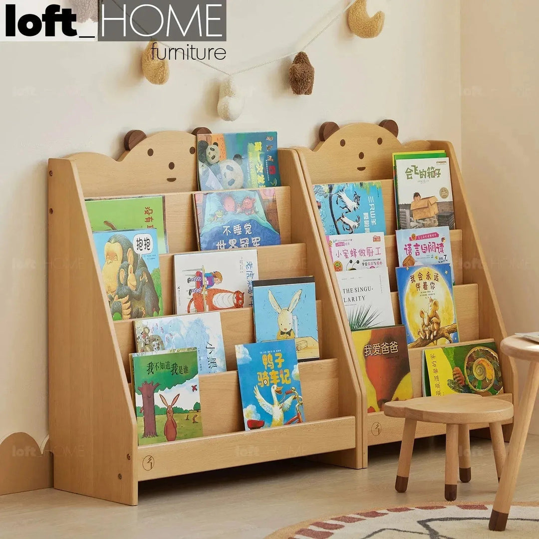 Scandinavian Wood Kids Bookshelf 5 Layers BEAR