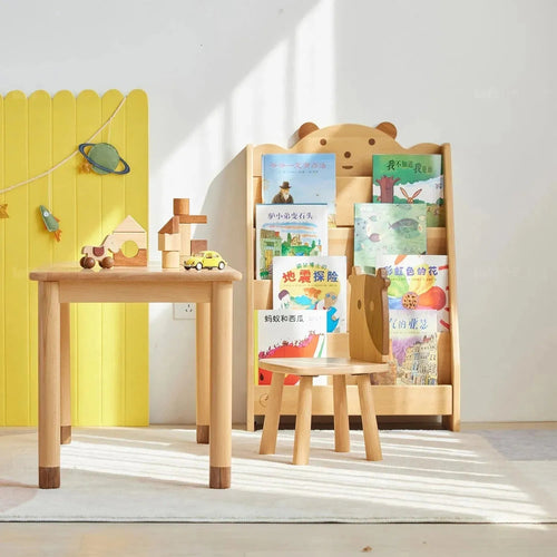 Scandinavian Wood Kids Bookshelf 5 Layers BEAR Good to Know Preview-1