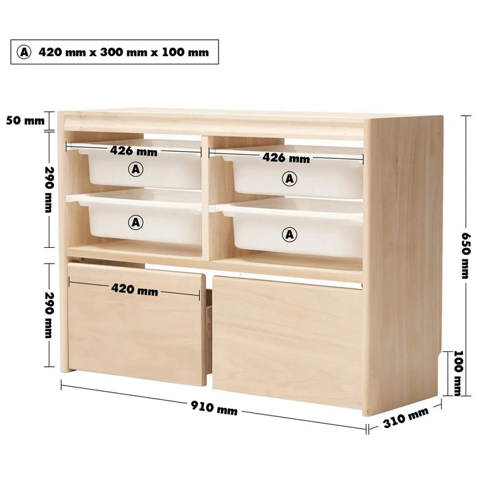 Scandinavian Wood Kids Drawer Cabinet TWINKLE