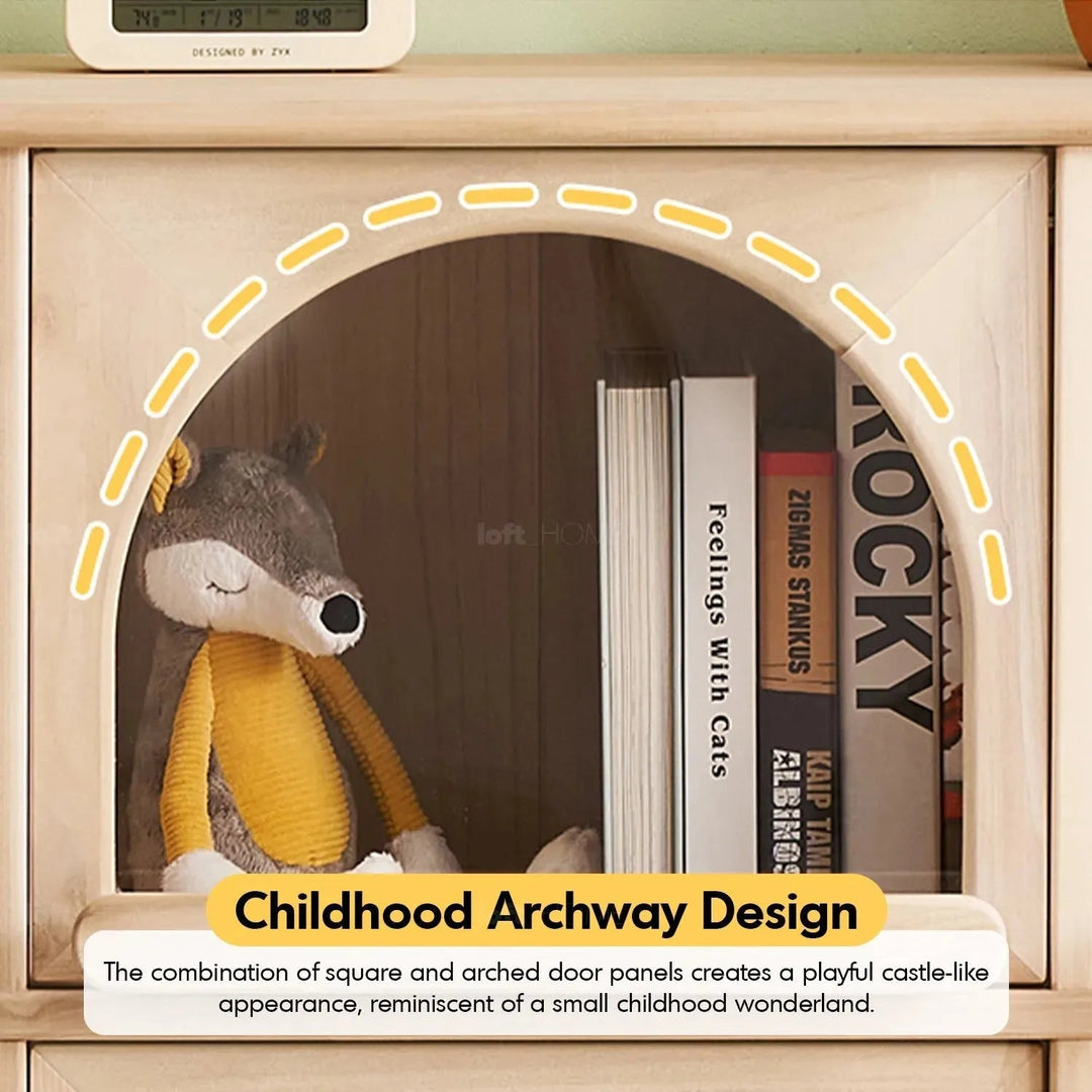 Scandinavian Wood Kids Display Cabinet ARCHI